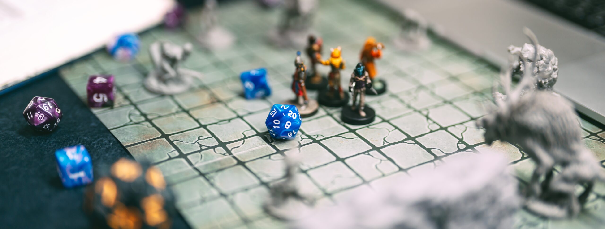 Role,Playing,Tabletop,Game,And,Board,Game,Hobby,Concept.,Blue